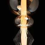 Подвесной светильник с вертикальной композицией из прозрачных и янтарных стеклянных шаров и ромбов Gabriel Scott Luna варинант исполнения - 5 | Loft Concept в Ижевске