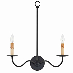 Бра настенное черное с 2-мя лампами Candle Sleeves варинант исполнения - 3 | Loft Concept в Ижевске