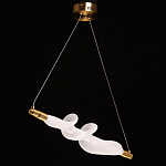 Люстра горизонтальная с волнистым белым плафоном Golden Swirl варинант исполнения - 4 | Loft Concept в Ижевске