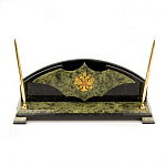 Настольный письменный набор из змеевика с гербом РФ Successful Leader варинант исполнения - 1 | Loft Concept в Ижевске