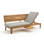 Садовый диван-трансофрмер Kate серый варинант исполнения - 7 | Loft Concept в Ижевске