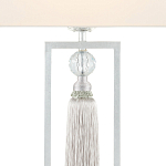 Настольная лампа с прямоугольным тканевым абажуром на белом мраморном основании Silver Threads варинант исполнения - 1 | Loft Concept в Ижевске