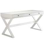 Письменный стол белый с 3-мя ящиками и крестообразным основанием Ymercte варинант исполнения - 1 | Loft Concept в Ижевске