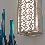 Бра прямоугольное в серебрянном цвете с ажурной решеткой Feiss варинант исполнения - 6 | Loft Concept в Ижевске