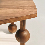 Обеденный стол деревянный с круглыми декоративными элементами на ножках Koko варинант исполнения - 2 | Loft Concept в Ижевске