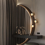 Подвесной светильник с рифлёным плафоном в форме шара Ripple Glow варинант исполнения - 5 | Loft Concept в Ижевске