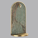 Настенный светильник зеленого цвета с бронзовой рамкой овальной формы с полкой Herbarium  варинант исполнения - 4 | Loft Concept в Ижевске