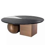 Дизайнерский журнальный стол с круглой столешницей на 3-х геометрических ножках Lehumod варинант исполнения - 5 | Loft Concept в Ижевске