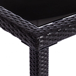 Обеденный комплект из искуственного ротанга Vintara черный варинант исполнения - 9 | Loft Concept в Ижевске