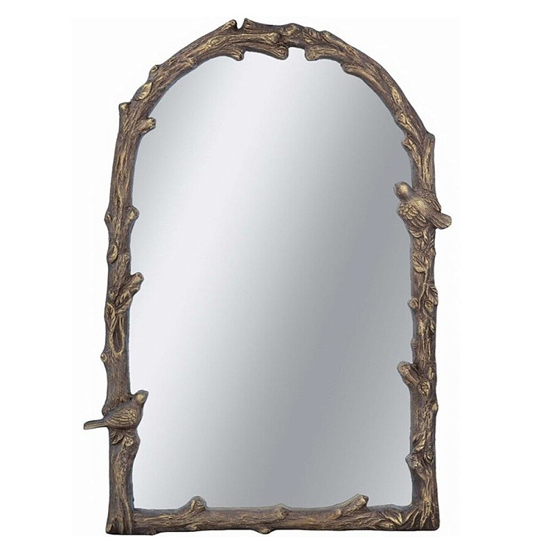 Зеркало Птицы на дереве Plant Frame Винтажное Темное Золото  в Ижевске | Loft Concept 