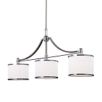 Люстра линейная с 3-мя белыми цилиндрическими плафонами Feiss варинант исполнения - 1 | Loft Concept в Ижевске