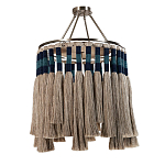 Люстра круглая плетеная с кисточками цвета серый дуб Boho Tassel Chandelier варинант исполнения - 2 | Loft Concept в Ижевске