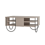 Стол журнальный прямоугольной формы с 2-мя полками бежево-серого цвета NORFOLK LIGHT MOCHA варинант исполнения - 1 | Loft Concept в Ижевске