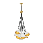 Люстра с 15-ю белыми  плафонами с золотой внутренней поверхностью Hinkley варинант исполнения - 2 | Loft Concept в Ижевске