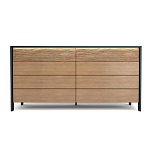 Комод 8 ящиков с подсветкой на рельефном фасаде Warm Industrial варинант исполнения - 4 | Loft Concept в Ижевске