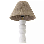 Настольная лампа с плетеным абажуром и белым мраморным основанием Simplicity and Nobility варинант исполнения - 2 | Loft Concept в Ижевске