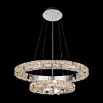 Люстра из 2-х колец с мозаичным хрустальным оформлением Sparks of Crystal варинант исполнения - 3 | Loft Concept в Ижевске