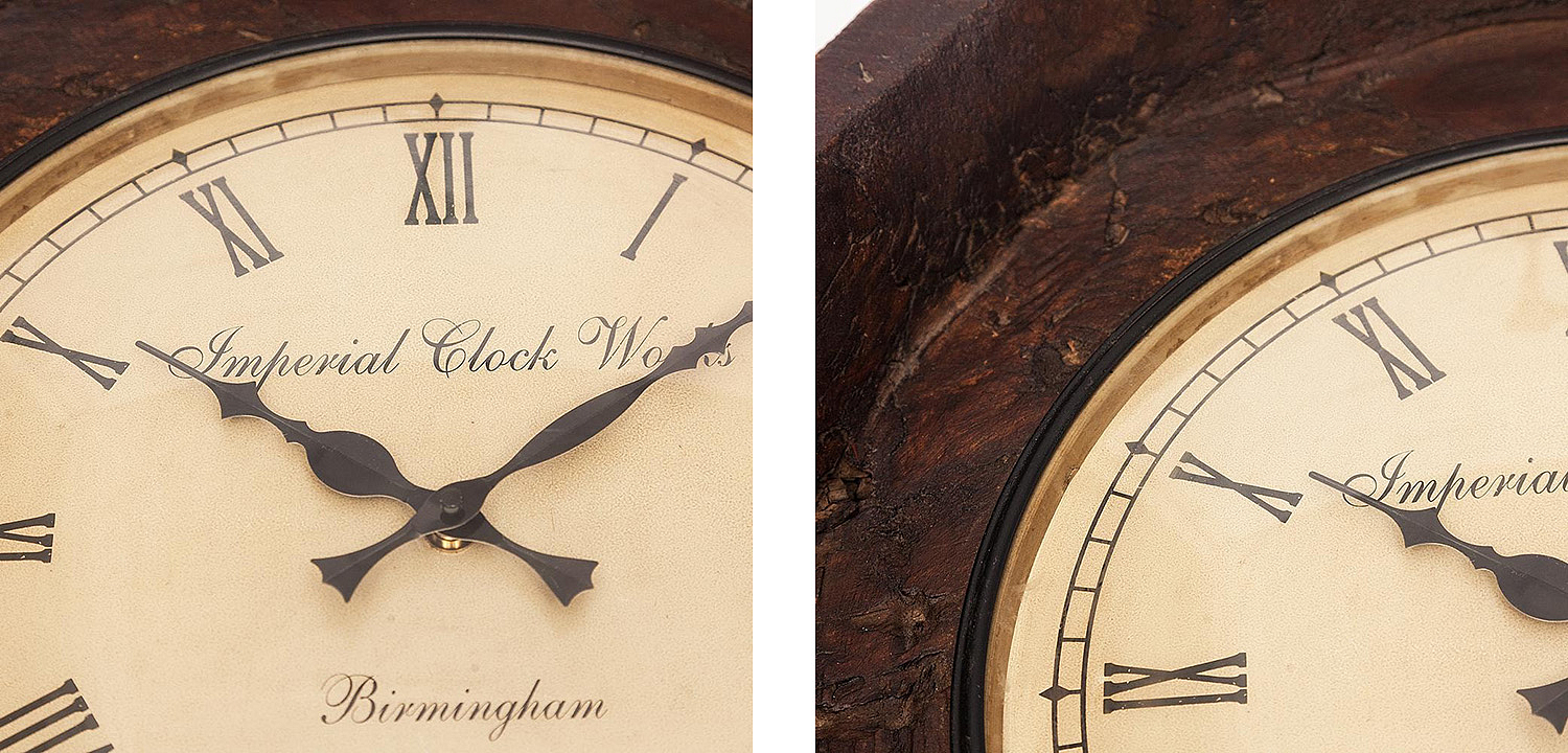 Часы Antique Indian Mango Tree Clock Часы Antique Indian Mango Tree Clock - Loft-Concept в Ижевске
