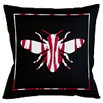 Подушка декоративная пчела с красным узором Ikat Pattern варинант исполнения - 1 | Loft Concept в Ижевске