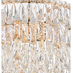 Люстра круглая с хрустальными подвесками на золотистом каркасе Roul Crystal Light варинант исполнения - 2 | Loft Concept в Ижевске