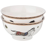 Сервиз обеденный из фарфора с изображением лошадей на 6 персон 23 предмета Porcelain Horse Set  варинант исполнения - 2 | Loft Concept в Ижевске