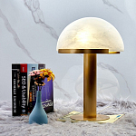 Настольная лампа c абажуром в форме купола из натурального камня  Heavenly Harmony варинант исполнения - 2 | Loft Concept в Ижевске