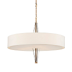 Люстра круглая с белым тканевым абажуром  White Light Diffuser варинант исполнения - 3 | Loft Concept в Ижевске