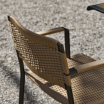 Дизайнерский стул с каркасом из металла с плетеными сиденьем и спинкой GREEN POINT Chair варинант исполнения - 2 | Loft Concept в Ижевске