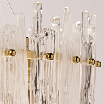 Люстра круглая с прозрачными стержнями разной длины Textured Glass Chandelier варинант исполнения - 9 | Loft Concept в Ижевске