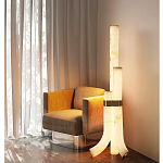 Торшер геометрический с тремя мраморными плафонами Marble Tripod варинант исполнения - 5 | Loft Concept в Ижевске