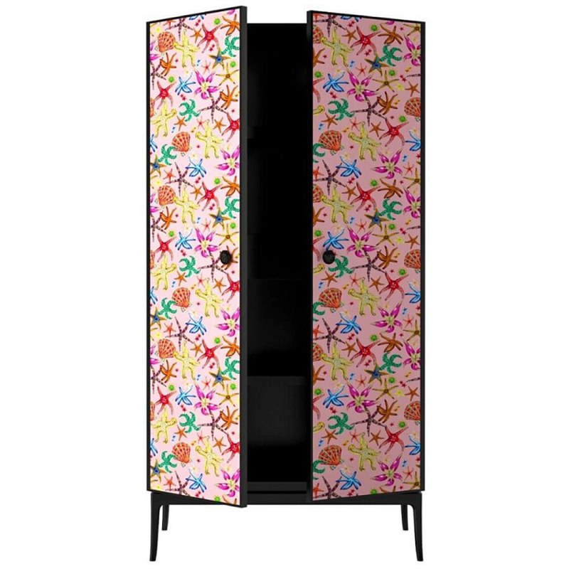 Stiletto Cabinet Pink nautical print Розовый Черный матовый в Ижевске | Loft Concept 