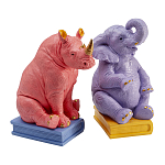 Держатель для книг Elephant and Rhinoceros Bookend варинант исполнения - 2 | Loft Concept в Ижевске