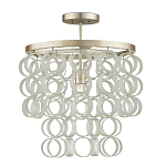 Потолочный светильник с каскадом из круглых декоративных колец Waterfall from the Rings варинант исполнения - 2 | Loft Concept в Ижевске