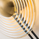 Бра с янтарным стеклянным диском и золотистыми акцентами Savio Glass Disc варинант исполнения - 6 | Loft Concept в Ижевске