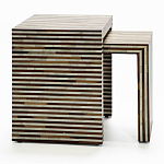 Комплект приставных столиков Stripes Set of tables Beige варинант исполнения - 1 | Loft Concept в Ижевске