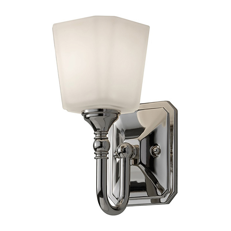 Бра для ванных комнат с белым матовым плафоном квадратной формы на основании цвета хром Feiss Хром Белый в Ижевске | Loft Concept 