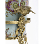 Ваза из голубого фарфора с рисунком птиц и цветов и декоративными элементами Blue Garden варинант исполнения - 4 | Loft Concept в Ижевске