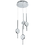 Люстра с 4-мя плафонами из хрустального шара Crystal Bubbles Chrome Hanging Lamp варинант исполнения - 1 | Loft Concept в Ижевске