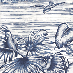 Обои ручная роспись Le Brésil Mer Bleue варинант исполнения - 2 | Loft Concept в Ижевске