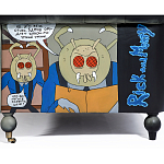 Кресло "Умный Умник" Rick and Morty graffiti chair натуральная кожа  варинант исполнения - 6 | Loft Concept в Ижевске