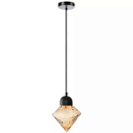 Подвесной светильник с янтарным рельефным плафоном Lamp with Frozen Glass Effect варинант исполнения - 1 | Loft Concept в Ижевске