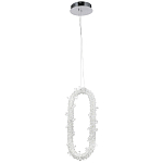 Подвесной светильник овальной формы с декором кристаллы Gilbertine Oval Crystals Hanging Lamp варинант исполнения - 2 | Loft Concept в Ижевске