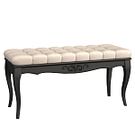 Банкетка из массива бука с бежевой обивкой из велюра Black Provence варинант исполнения - 1 | Loft Concept в Ижевске