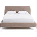 Кровать с обивкой велюр Hazel Velour Beige Bed варинант исполнения - 2 | Loft Concept в Ижевске