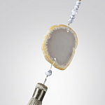 Бра с шарообразным плафоном из белого стекла с подвеской из камня Agatelle варинант исполнения - 6 | Loft Concept в Ижевске