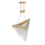 Люстра золотого цвета в форме галочки с каскадом длинных прозрачных трубок Eurofase варинант исполнения - 5 | Loft Concept в Ижевске