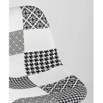 Пластиковый стул на ножках из массива бука Eames Черно-Белый Пэчворк варинант исполнения - 2 | Loft Concept в Ижевске