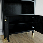 Книжный Стеллаж Elsa Dreams Black с задней стенкой варинант исполнения - 3 | Loft Concept в Ижевске