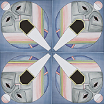 Плитка дизайнерская с узором Маска варинант исполнения - 1 | Loft Concept в Ижевске