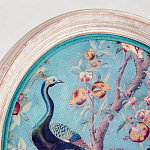 Стул из массива бука с изображением птиц и цветов Turquoise Beige Chinoiserie Garden Chair варинант исполнения - 3 | Loft Concept в Ижевске